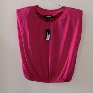 Express Padded Shoulder Sleeveless Top